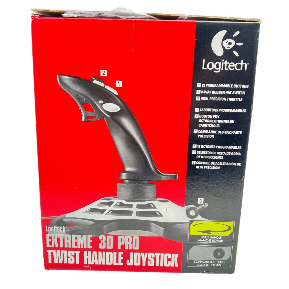 Logitech Extreme 3D Pro Twist Handle Joystick 963290-0403 PC Mac USB Flight E3DP